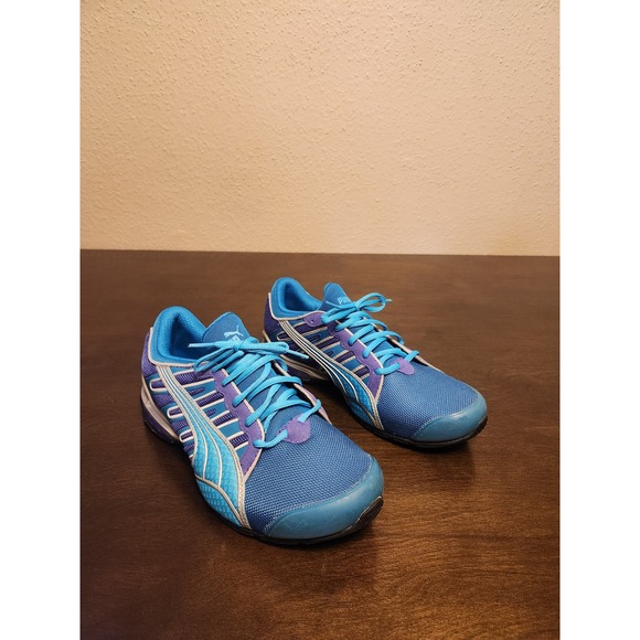 Puma Running Shoes Eco Ortholite Lightweight Athletic‎ Blue Purple US 9 - Picture 1 of 7